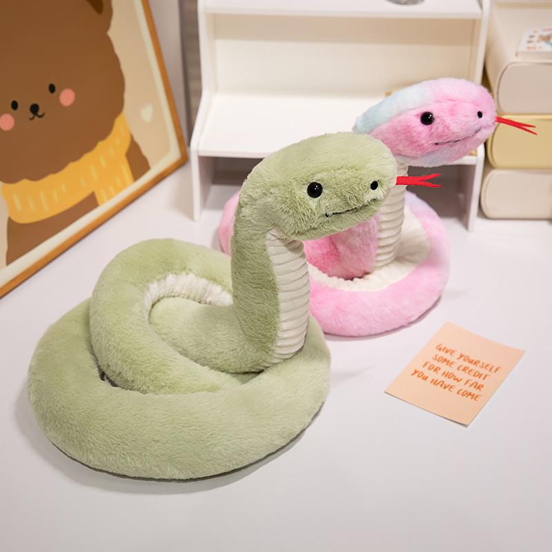 120/180cm Simulated Snake Plush Doll Soft Streak Simulation Toys Cartoon Animals Pillow Birthday Xmas Gifts for Boys and Girls
