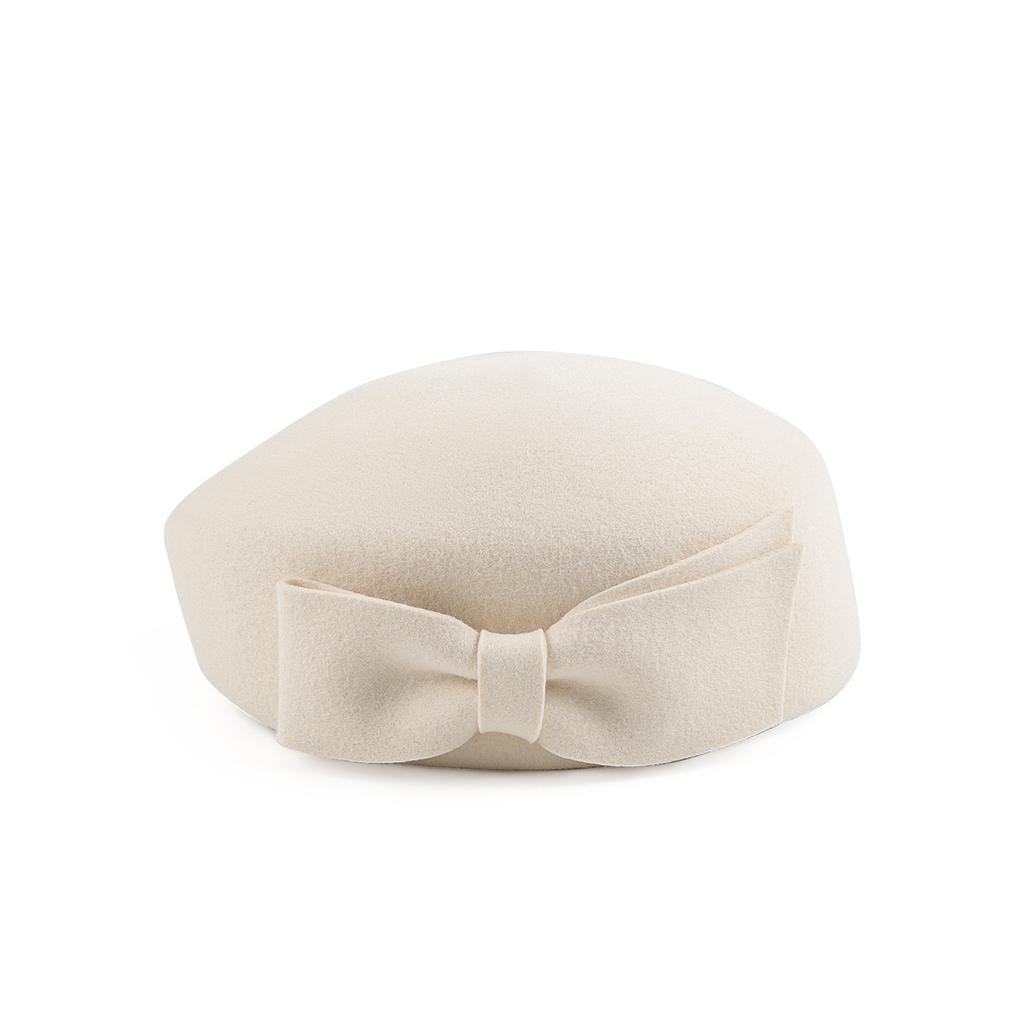 Small fresh three-dimensional bow wool beret~ autumn and winter women's high-end felt top hat