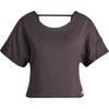 Футболка Studio Backless Tee, простая, удобная, однотонная, с открытой спиной, спортивная, с коротким рукавом, женские топы, черного цвета HD9553