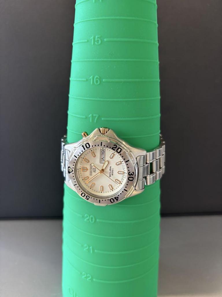 [USED] Junk SEIKO Diver's Watch with White Dial, 5M43-0C30