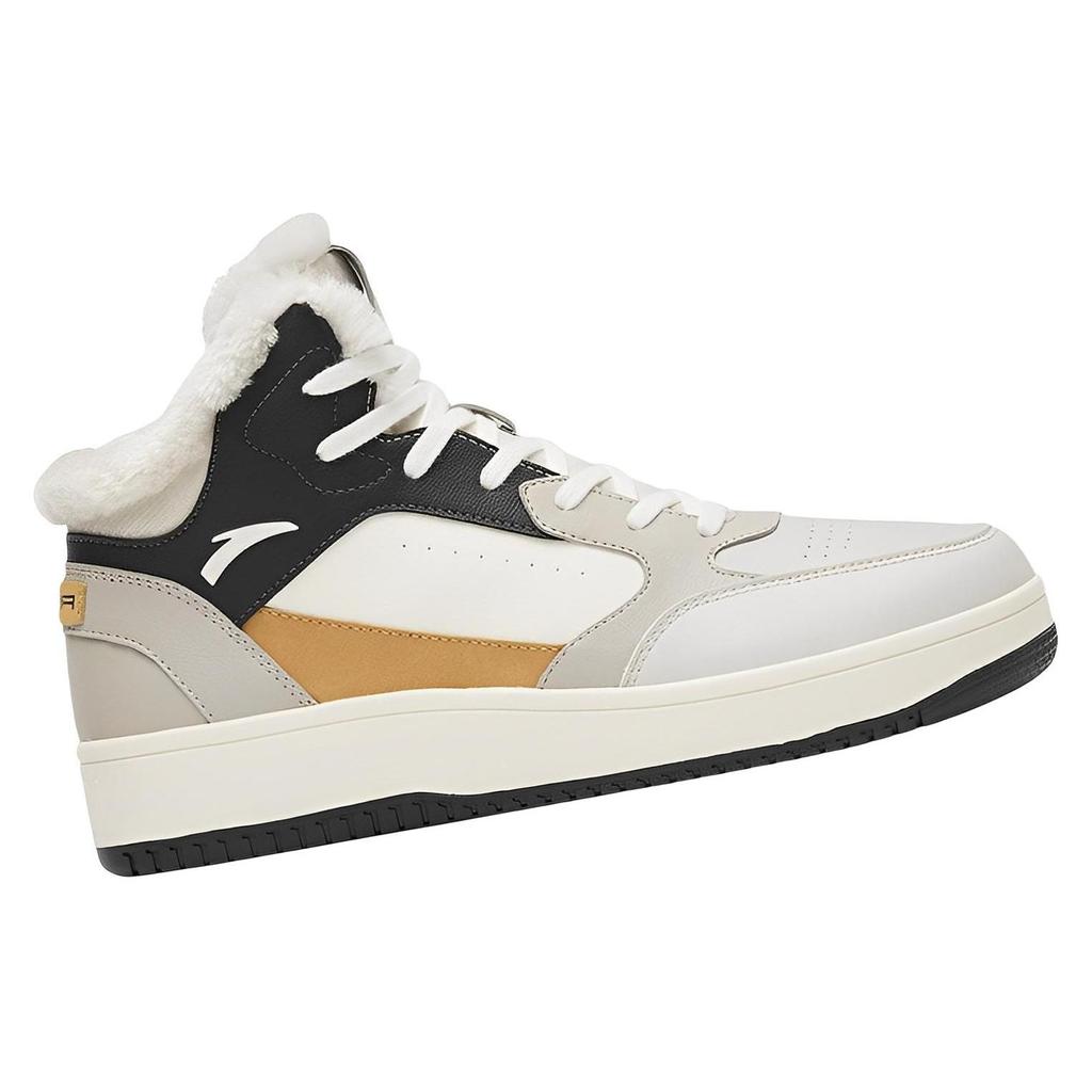 Anta Теплые износостойкие высокие скейт-кеды с флисовой подкладкой для мужчин, серые и белые 912248913-3