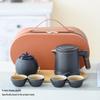 Nordic Black Pottery Quick Tea Set with Caddy and Gift Box