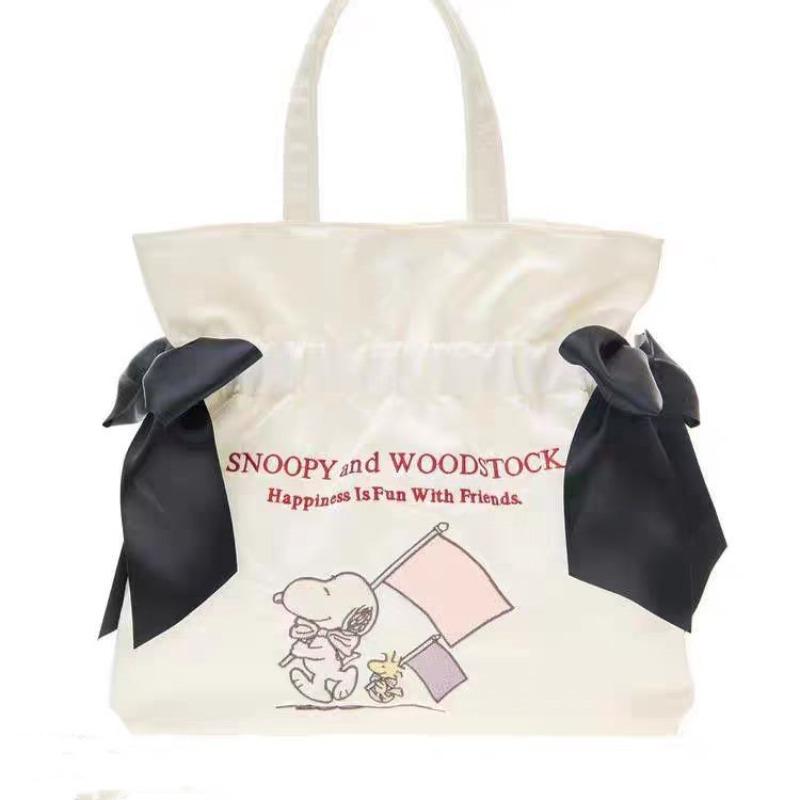 Новая сумочка Snoopy с бантом милая девичья сумка с лентой универсальная сумка для бэнто