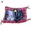 Lovely Simulation Animal Doll Plush Sleeping Cats Toy with Sound Kids Toy Birthday Gift Doll Decorat