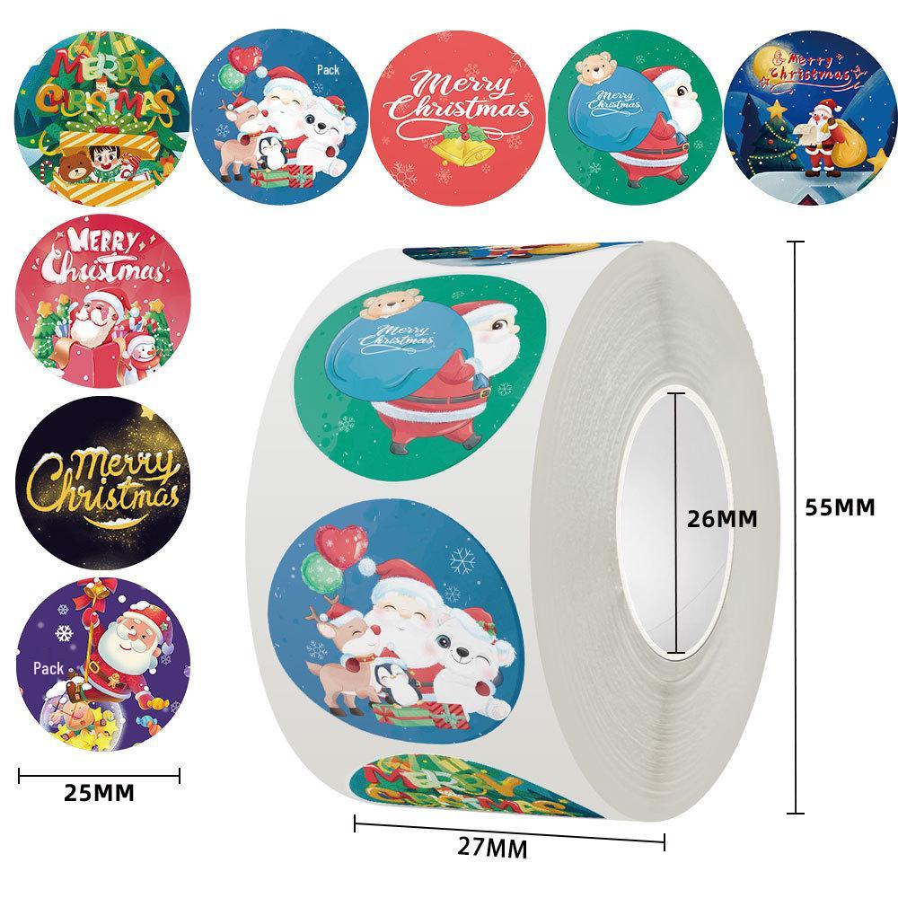 Cartoon Christmas Gift & Reward Self-Adhesive Stickers