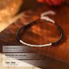 Banyan Tree S925 Silver & Black Agate Beaded Bracelet for Women - Light Luxury Jewelry, Perfect 2024 Gift for Girlfriends