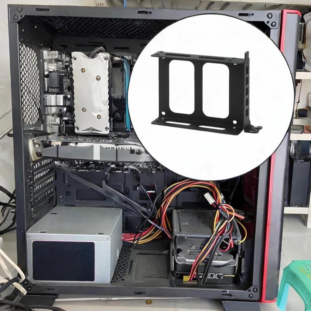 Двойной монтажный кронштейн для SSD 2,5-дюймовое крепление для жесткого диска Легко установить Металлический отсек