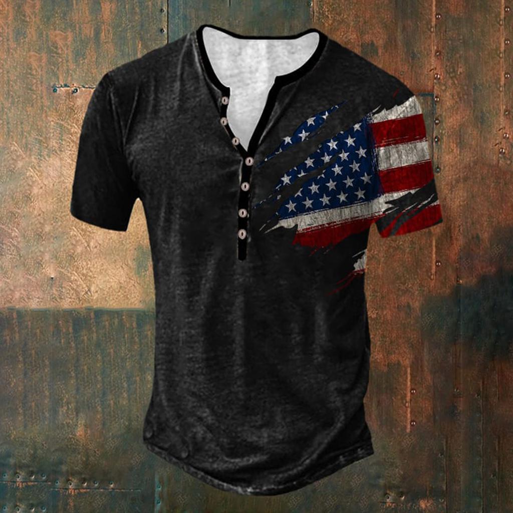 Men's Short Sleeve Graphic And Embroidered Fashion T-Shirt Spring And Summer Short Sleeve Printed