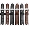 Classic Genuine Leather Watch Strap for Swatch Yrs403 412 402G Series Curved Concave-Convex Mouth Cowhide 21mm Men Watch Band Accessorie