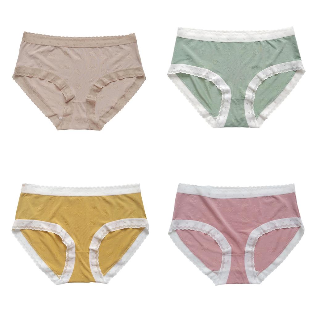 Thin Breathable Mid-waist Large-size Women's Underwear