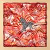 Женский весенне-летний квадратный платок 90*90см атласный шелковый платок головной платок женский фуляр пляжная бандана женский шейный платок повязка для волос