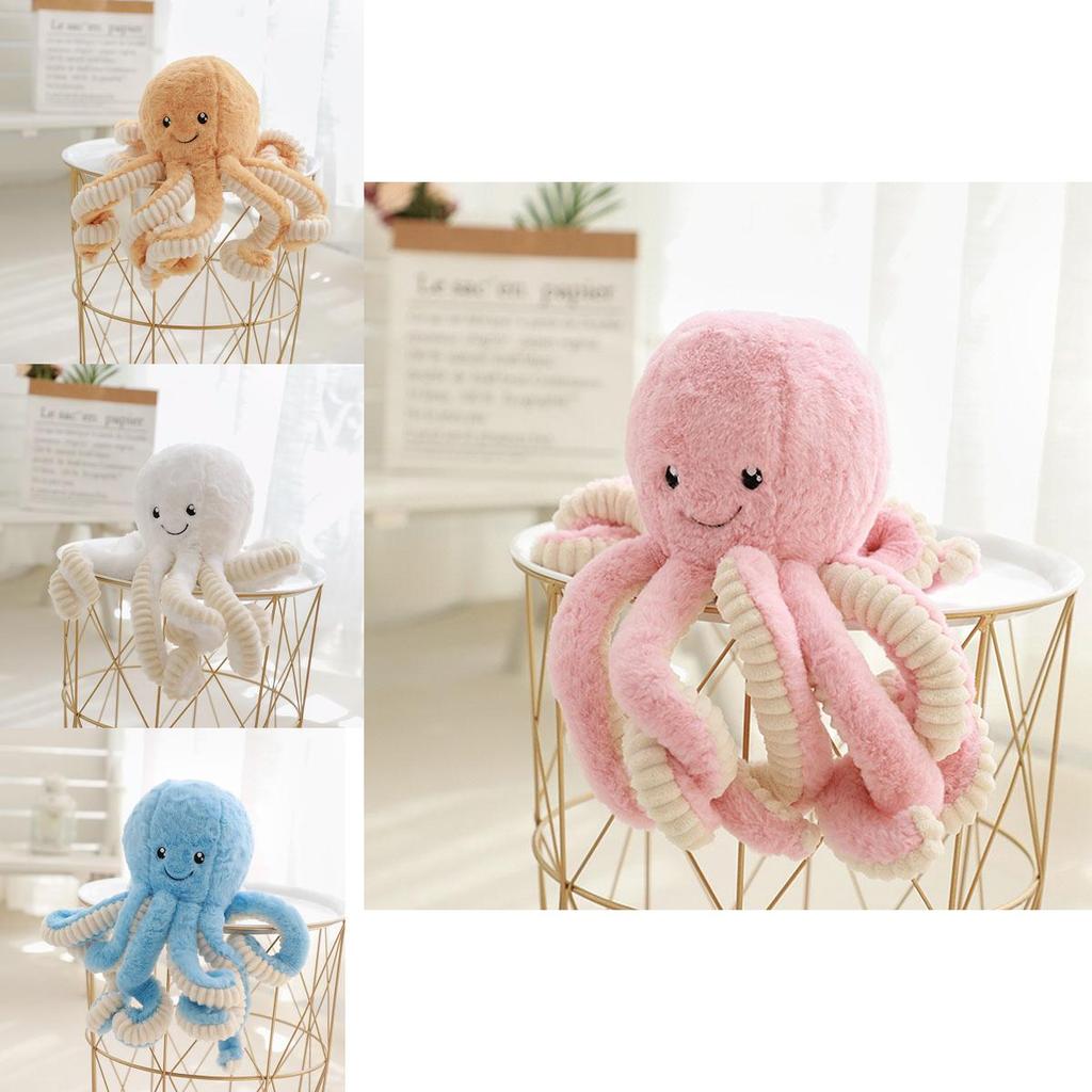 Lovable 15.7'' Octopus Plush Toy Pillow Ideal For Kids' Bedding And Decor