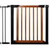Barrière De Sécurité Bébé SPRINGOS - Marron-Noir - 75-96cm - Pression - Extension Incluse