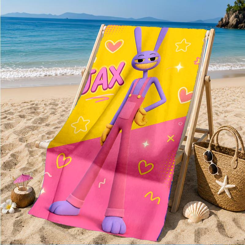 Jax Pink Power Beach Towel, Super Soft Microfiber, Perfect Gift for Her/Him, Birthday, for Pool, Beach, Travel, Decor Beach Party