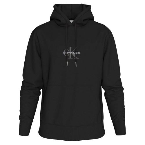 Calvin Klein Mens Monogram Long-Sleeved Hoodie