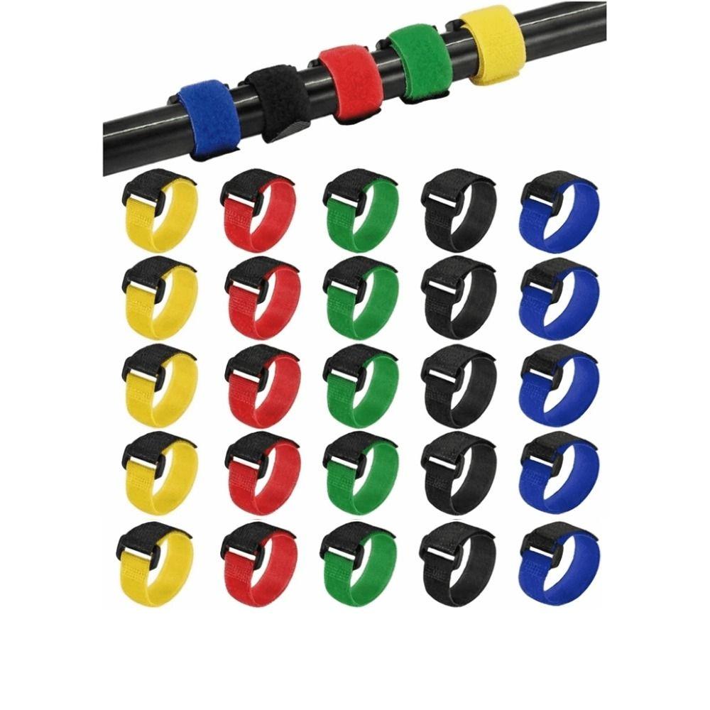 25PCS 200*2mm Fishing Rod Straps Elastic Fishing Rod Belt Straps Organizing Fishing Rods