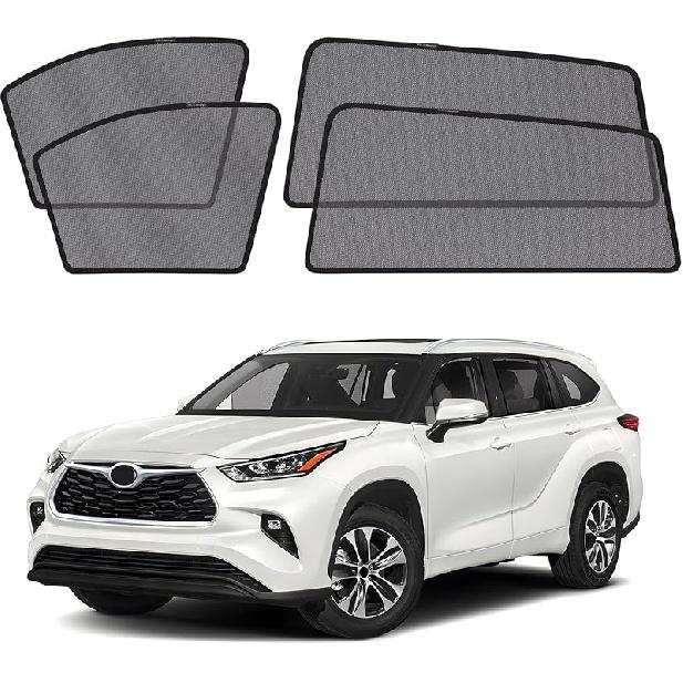 XCBYT Автомобильная шторка для -2024 Toyota RAV4 Чехлы на окна Боковая шторка от солнца Автомобильная шторка для ребенка С дышащей сеткой Защищает от жары и УФ для