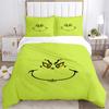 3Pcs Grinch'S Festive Smile Bedding Sets For All Sizes New 3D Printed Bed Cover Comforter Duvet Cover Pillowcase Bedroom Decoration