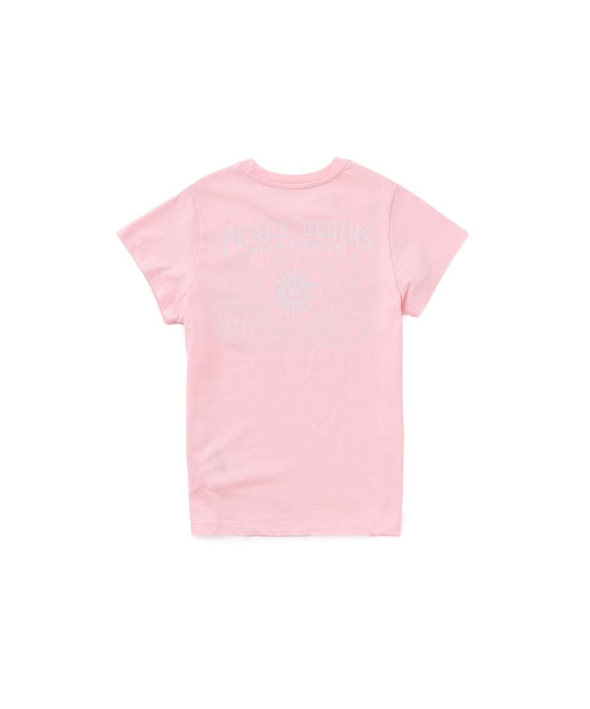 BIGWAVE COLLECTIVE Peace Again Graphic Women'S T-Shirt (Pink)