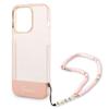 Etui do iPhone 14 Pro Max Guess Translucent Pearl Różowe