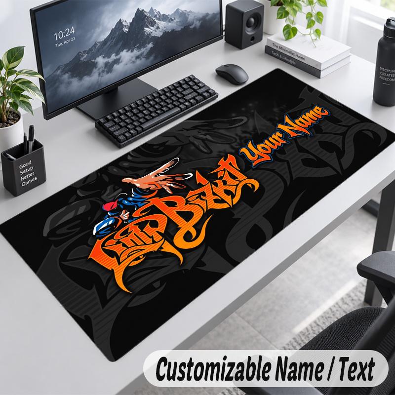Limp Bizkit Personalized Large Mouse Pad Custom Name Text Extended Desk Mat Gaming Mousepad