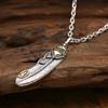 S925 Sterling Silver Jewelry Retro Thai Silver Takahashi Goro Feather Personality Virgin Mary Men and Women Pendant