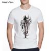 Men's Creative Cyclist Lover Feel the Burn Print Short Sleeve T-Shirt Hipster O-neck Design Tops Cool Streetwear Tee