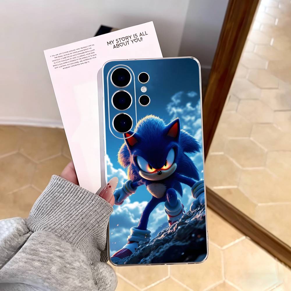 Game S-Sonic The H-Hedgehog Phone Case For Samsung S25,S24,S21,S22,S23,S30,Ultra,S20,Plus,Fe,Note,10,9,5G Transparent Cover