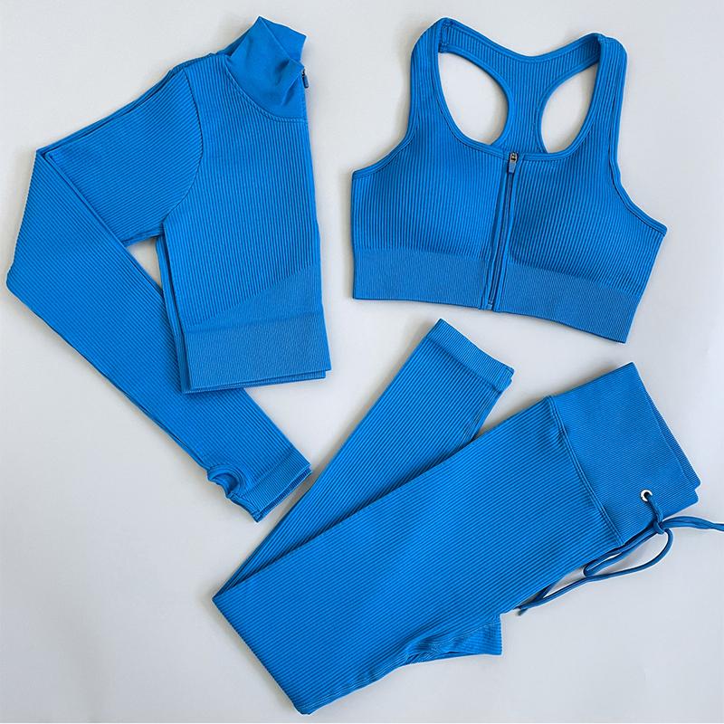 Women's Tracksuit Seamless Yoga Set Workout Sportswear Gym Clothing Fitness Sports Suits