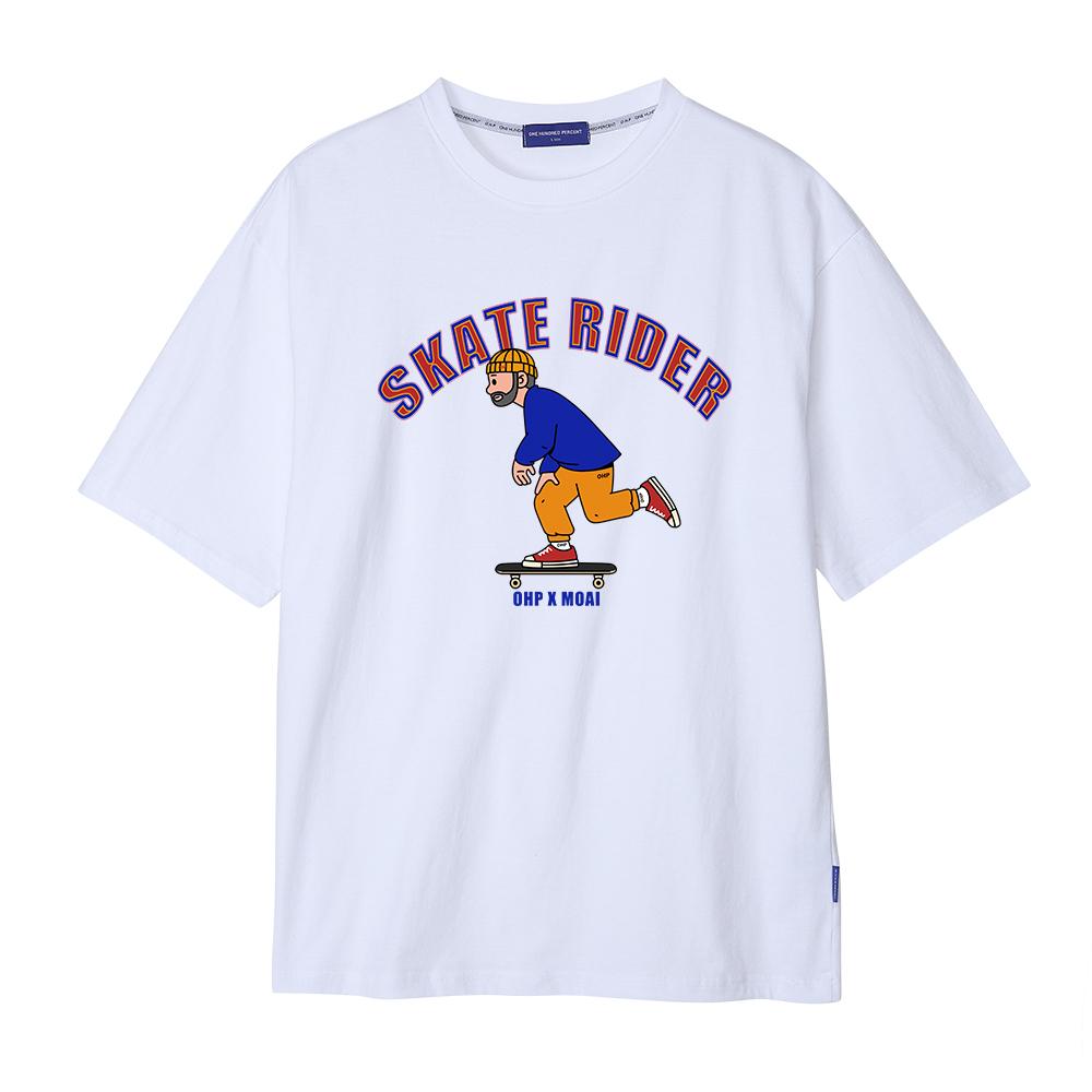 OHP Ohp X Moai Skater Semi-Over Short Sleeve T-Shirt (Type A)