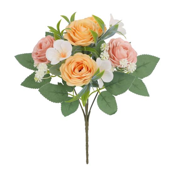 Имитация роз Букет искусственных цветов Реалистичные на ощупь Искусственные розы для декора дома, свадьбы, офиса Искусственные шелковые цветы Круглогодичный букет для