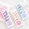 5 шт./кор. Ins Aesthetic Blush Gradient Color Gel Pen Kawaii Girls Stationery 0,5+0,38 мм Black Ink Quick-dr Test Note Writing Pen