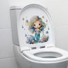Cartoon Mermaid Wall Sticker Bathroom Toilet Cover Renovation Decoration Waterproof Self-adhesive Sticker