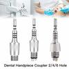 Niceden Стоматологический стандартный турбинный наконечник с воздушной головкой, высокоскоростной корпус из нержавеющей стали, быстроразъемное соединение типа К с оптическим светом для боров FG, 2/4/6 отверстий