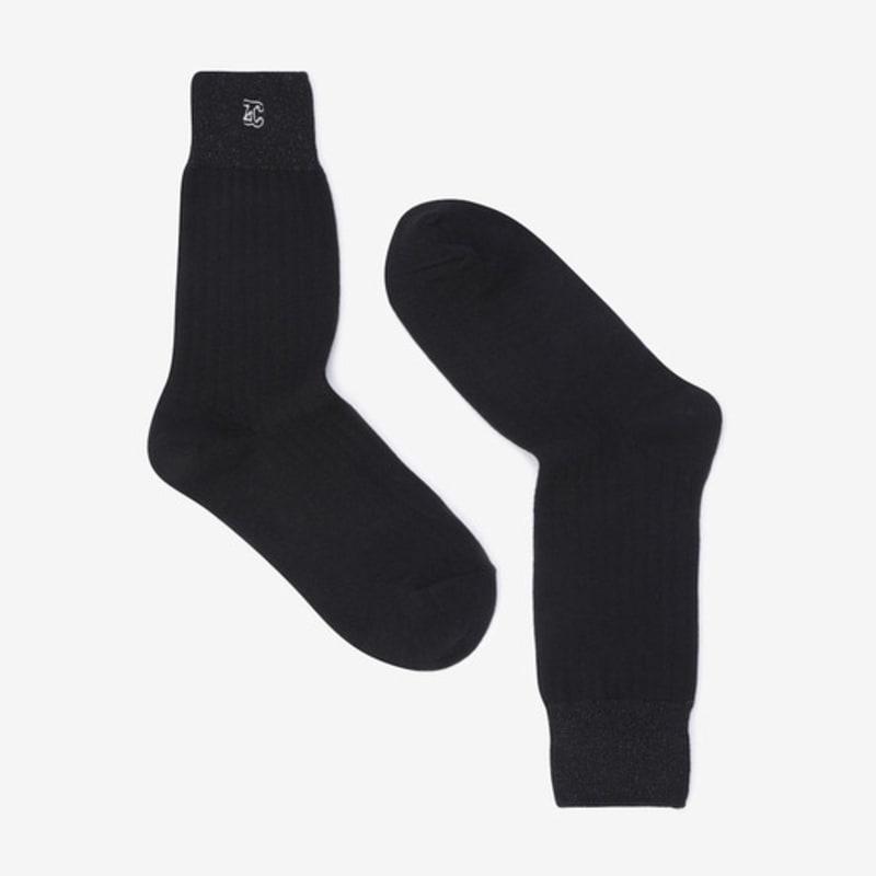 Носки с вышитым логотипом ZOOC в рубчик BK_Z252PHN003