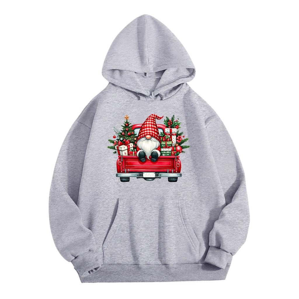 Женская однотонная толстовка с капюшоном и длинным рукавом с принтом