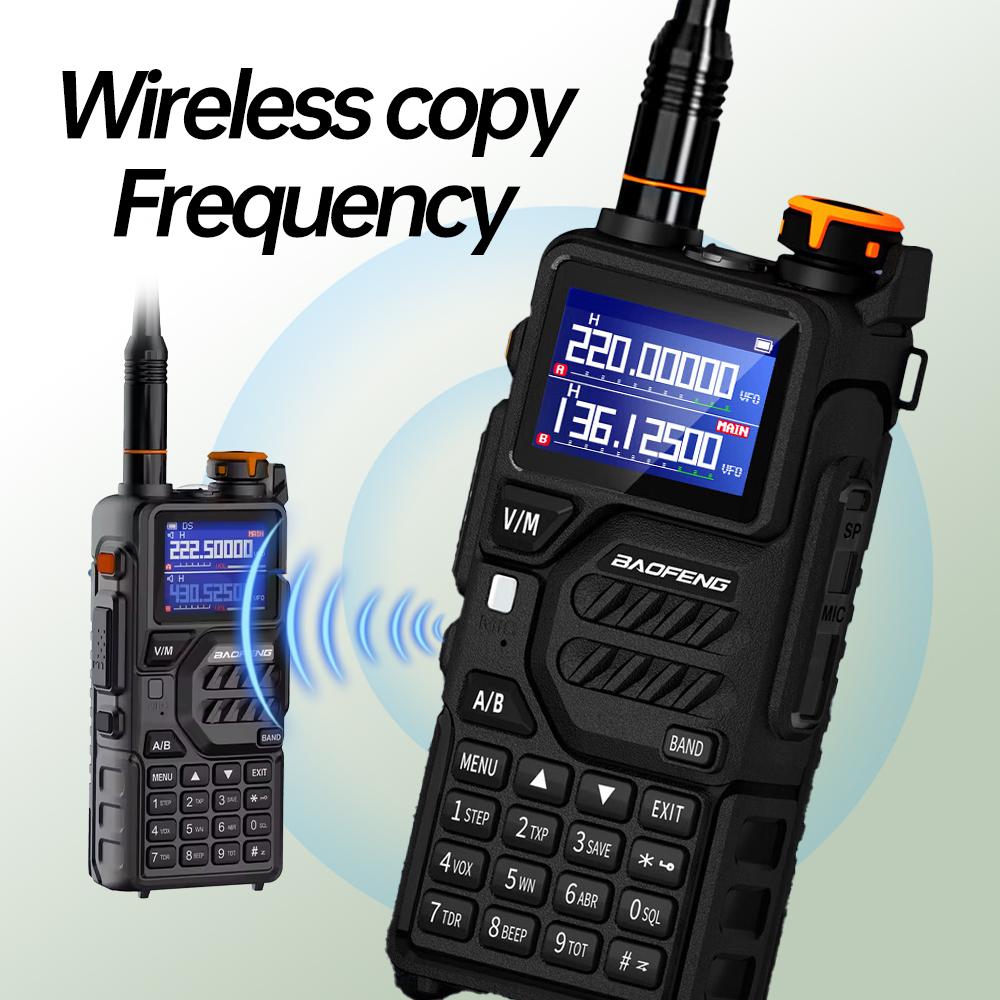 1/2PC Baofeng UV-K5PLUS amateur radio 12W UHF/VHF Ham Radio 999CH used for long-distance communica transceiver triband car radio