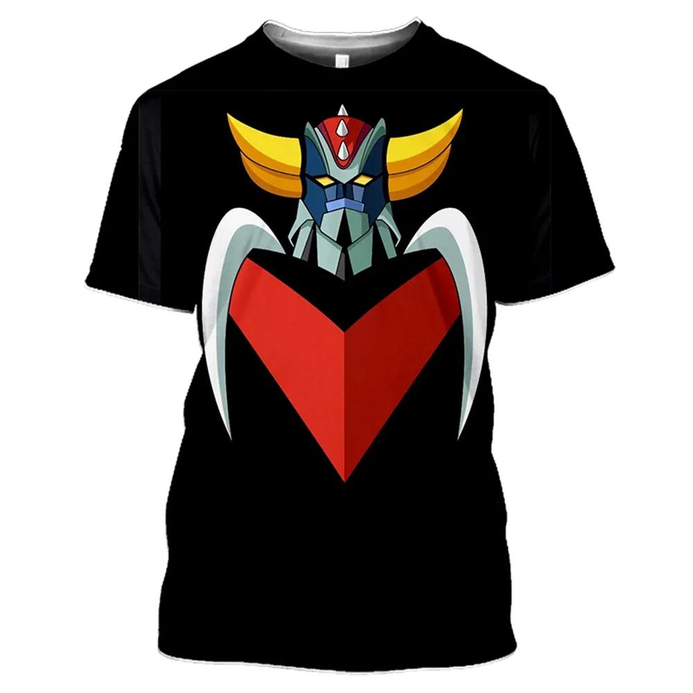 Boys New Anime Goldorak 3D Print Breathable Short Sleeved T-shirts UFO Robot Grendizer Boys Casual Streetwear Top Clothes