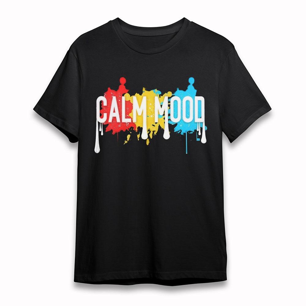 Женская удобная футболка Color Splash Calm Mood Tee с короткими рукавами, хлопковая, черная, оверсайз