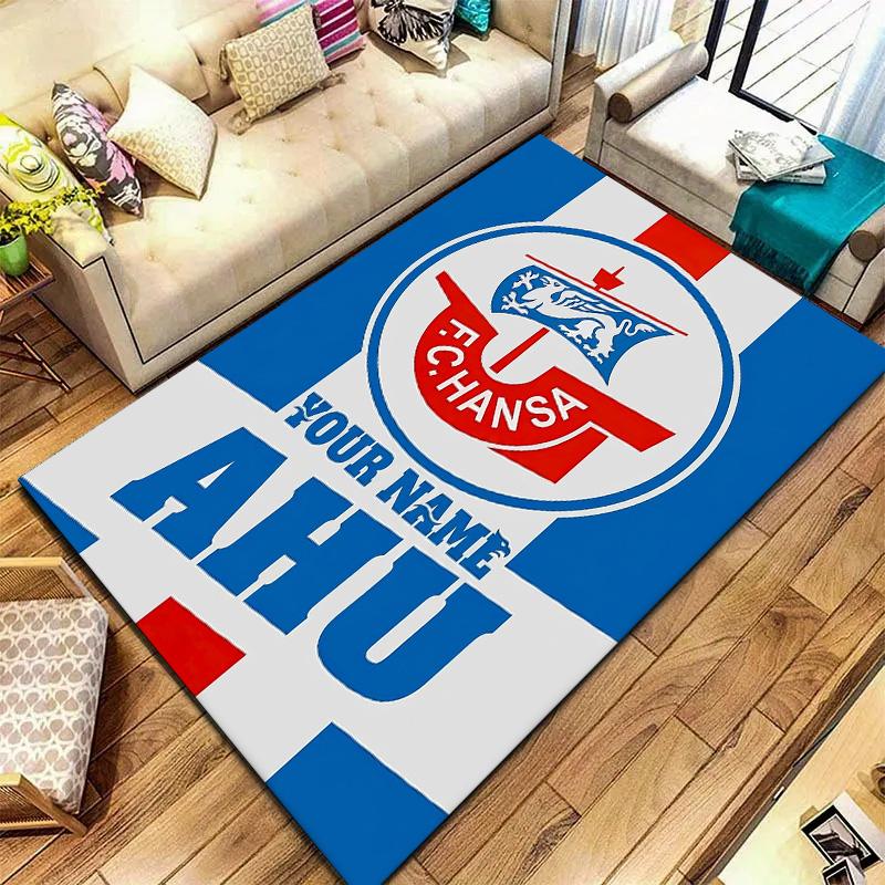 Fc Hans Crest Custom Name Carpet Rug For Living Room Bedroom Home Sofa Decoration Kids Play Nonslip Floor Mat
