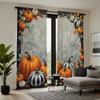 2 шт. цифровая занавеска HD с принтом серая Галстук Хэллоуин тыква кленовый лист домашний декор стиль Украсьте гостиную спальню Носите штангу