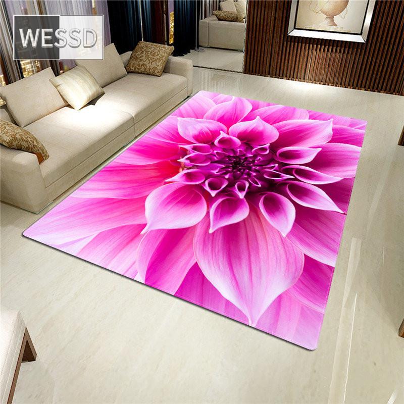 Ковер с розой, 3D коврик для гостиной, ковер с цветком, противоскользящий впитывающий коврик для ванной комнаты, кухонный коврик, домашний декор, коврик на заказ, большой ковер