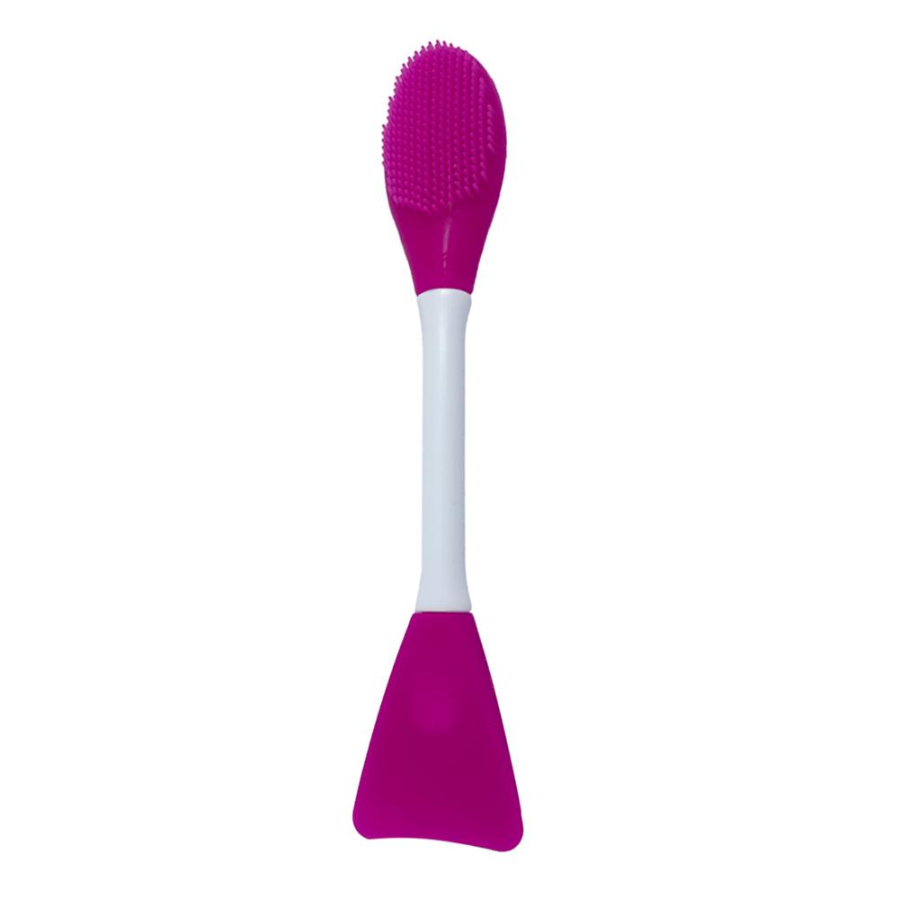 NEW 2-Heads Silicone Face Brush Facial Mud Beauty Applicator Mixing Stick