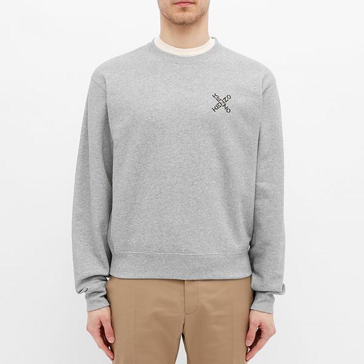 KENZO Sweatshirts Men's Pearl Gray Crew Neck Moderate Regular FA65SW0014MS-94