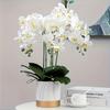 1PC of Retro White Orchid Artificial Butterfly Orchid, Long Stem, Ideal for Home and Kitchen Decoration, Desktop Display, Butterfly Orchid Decoration.