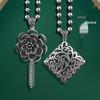 Tibetan Silver Four Directions Wealth Tassel Pendant Necklace