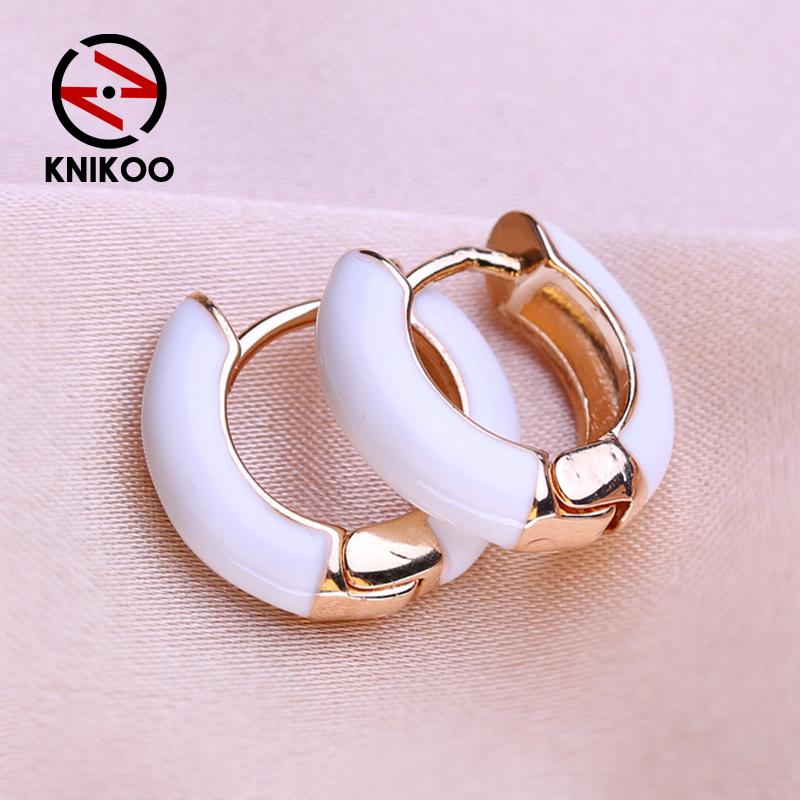 KNIKOO Round Clip Earrings For Women Fashion Earrings Jewerly For Wedding Party Gifts