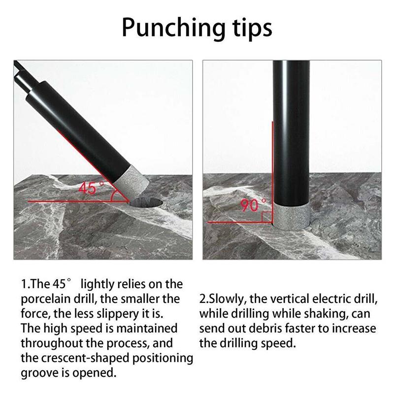 3шт 6-10 мм Алмазная дрель Коронка Сухая кольцевая пила Вырезать мрамор Гранит Плитка Фарфор