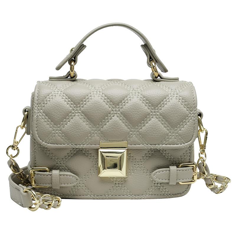 Модная универсальная сумка-мессенджер через плечо с ромбовидной вышивкой, женская, новая весенняя коллекция 2025 года, маленькая квадратная сумка с текстурой