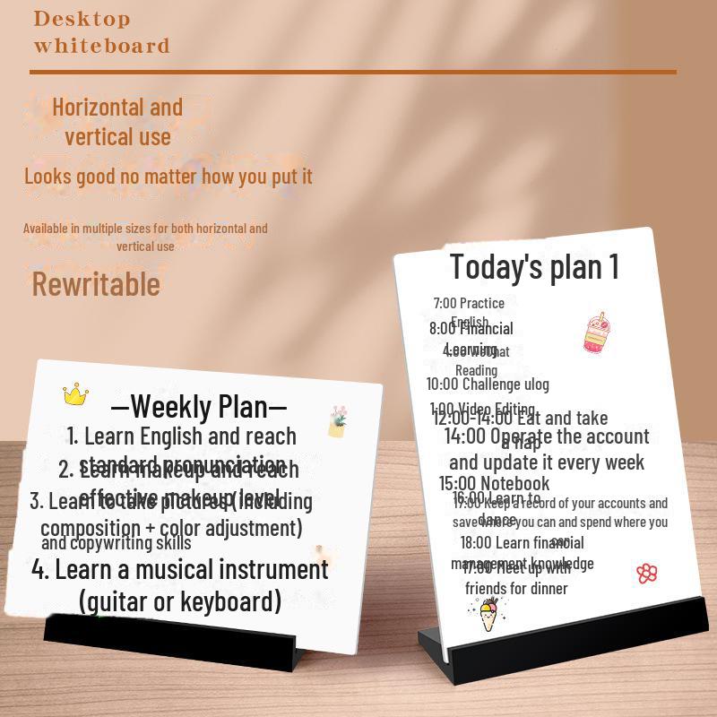 Акриловая расписанная вручную белая доска для демонстрации в магазинах молочного чая – стираемая стойка для прайс-листа